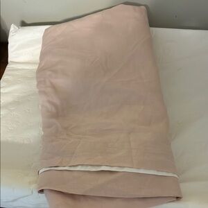 Pottery Barn Kids European linen crib skirt - Blush